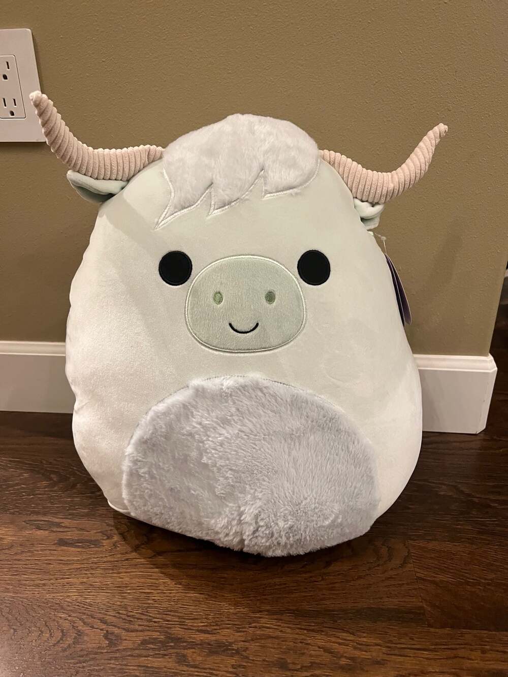 Squishmallow 16” Iver Highland Cow Mint Green